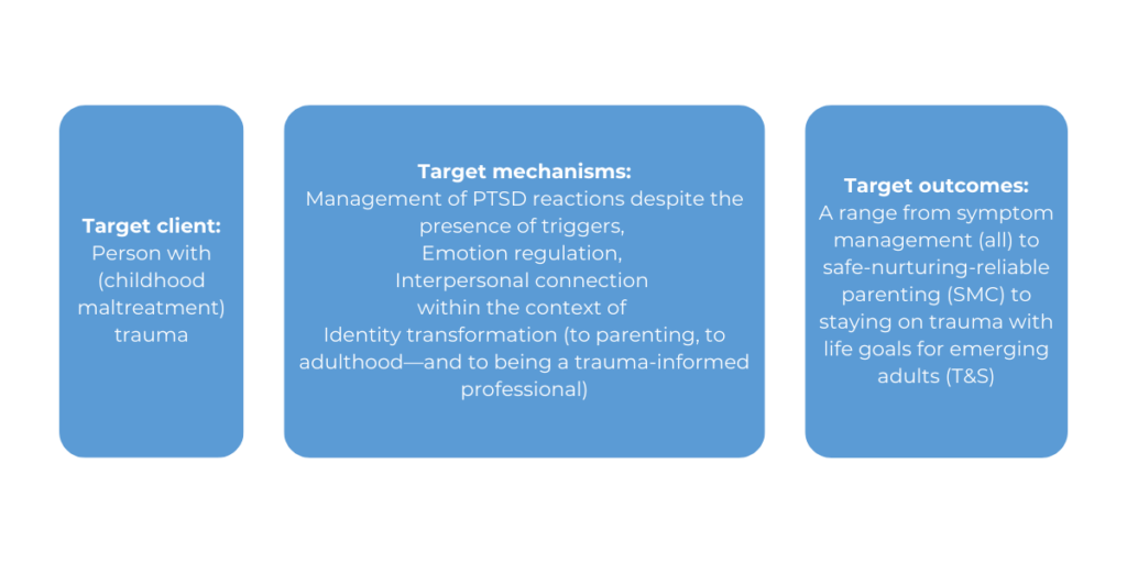 Target client mechanisms and outcomes diagram